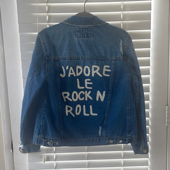 Forever 21 Rock and Roll Jean Jacket women Small - Picture 1 of 4